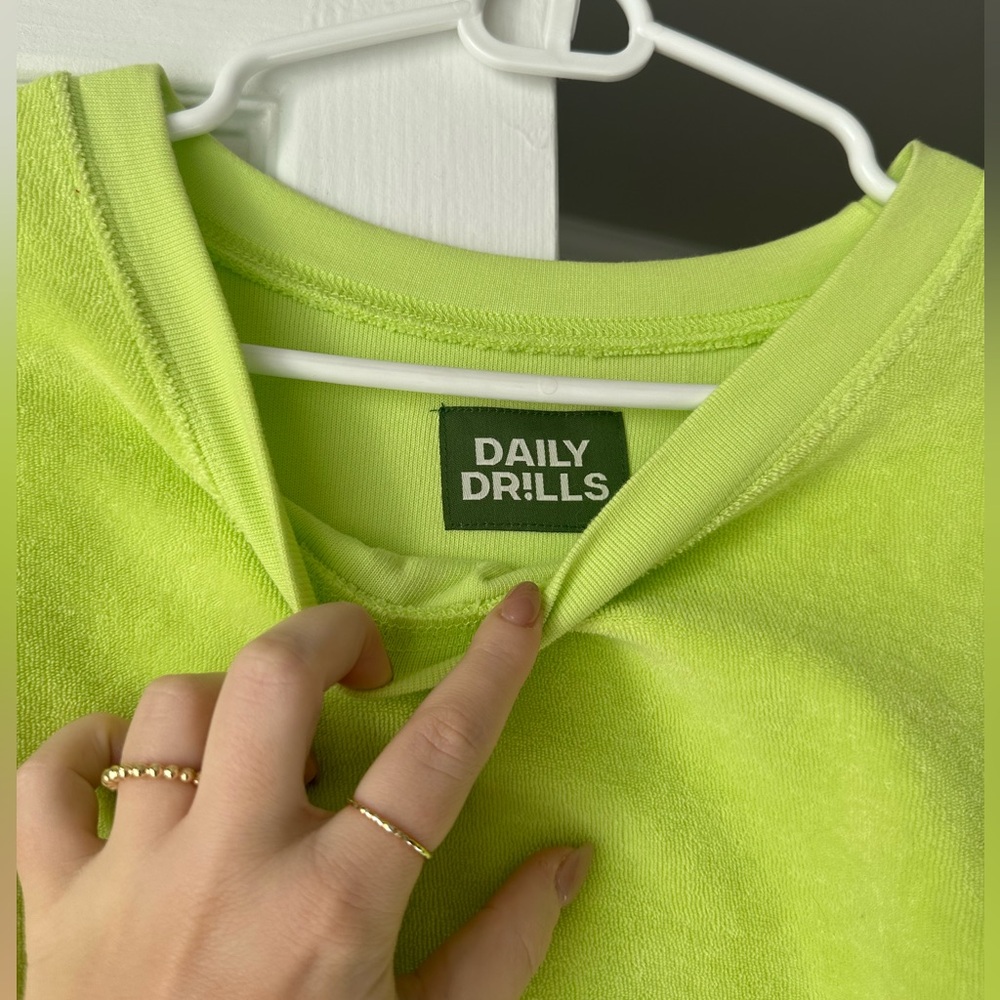 SOLD !!! DAILY DRILLS Towel Terry Oversized Crew in Zilker